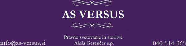 AS VERSUS, Pravno svetovanje in storitve, Aleša Svetina s. p.